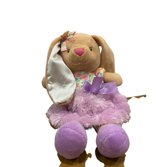 Baby Starters Other - Baby Starters Plush Bunny Rabbit Floral Tutu Pink Tan Stuffed Animal AS04936